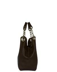 dunkelbraune Shopper Tasche aus Leder von SILVIO TOSSI