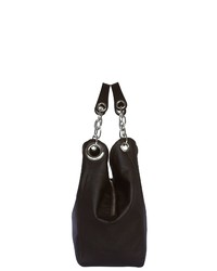 dunkelbraune Shopper Tasche aus Leder von SILVIO TOSSI