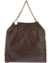 dunkelbraune Shopper Tasche aus Leder von Stella McCartney