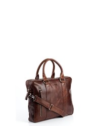 dunkelbraune Shopper Tasche aus Leder von STOKED