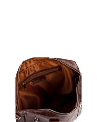 dunkelbraune Shopper Tasche aus Leder von STOKED