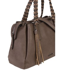 dunkelbraune Shopper Tasche aus Leder von SURI FREY