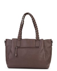 dunkelbraune Shopper Tasche aus Leder von SURI FREY