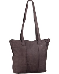 dunkelbraune Shopper Tasche aus Leder von VOi