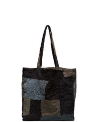 dunkelbraune Shopper Tasche aus Segeltuch von By Walid
