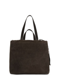 dunkelbraune Shopper Tasche aus Wildleder von Marsèll
