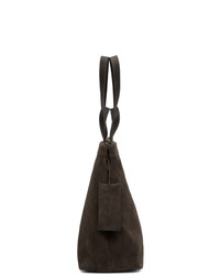 dunkelbraune Shopper Tasche aus Wildleder von Marsèll