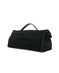 dunkelbraune Shopper Tasche aus Wildleder von Zanellato