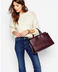 dunkelbraune Shopper Tasche von Fiorelli