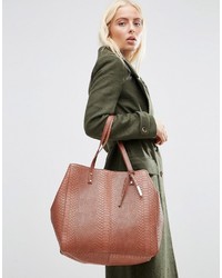 dunkelbraune Shopper Tasche von Asos