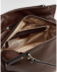 dunkelbraune Shopper Tasche von Fiorelli