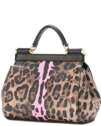 dunkelbraune Shopper Tasche von Dolce & Gabbana