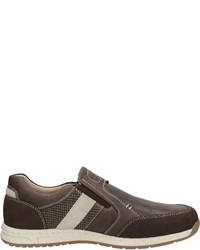 dunkelbraune Slip-On Sneakers aus Leder von Bama