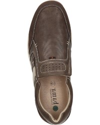 dunkelbraune Slip-On Sneakers aus Leder von Bama