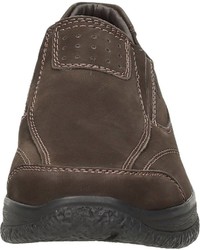 dunkelbraune Slip-On Sneakers aus Leder von Bama