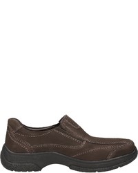 dunkelbraune Slip-On Sneakers aus Leder von Bama