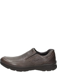 dunkelbraune Slip-On Sneakers aus Leder von Bama