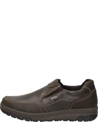 dunkelbraune Slip-On Sneakers aus Leder von Bama