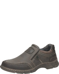 dunkelbraune Slip-On Sneakers aus Leder von Bama