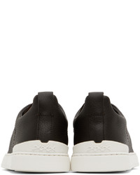 dunkelbraune Slip-On Sneakers aus Leder von Zegna