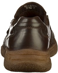 dunkelbraune Slip-On Sneakers aus Leder von camel active