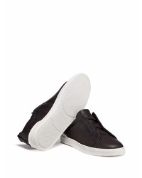 dunkelbraune Slip-On Sneakers aus Leder von Ermenegildo Zegna