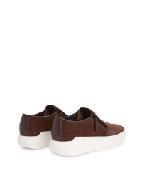 dunkelbraune Slip-On Sneakers aus Wildleder von Giuseppe Zanotti