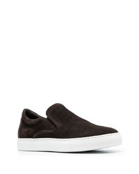 dunkelbraune Slip-On Sneakers aus Wildleder von Scarosso