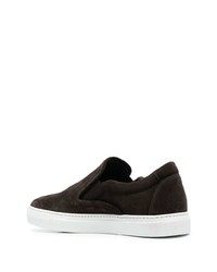 dunkelbraune Slip-On Sneakers aus Wildleder von Scarosso