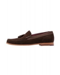 dunkelbraune Slipper mit Quasten von Ted Baker