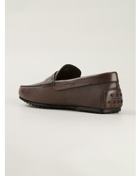 dunkelbraune Slipper von Tod's