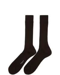 dunkelbraune Socken von Ermenegildo Zegna