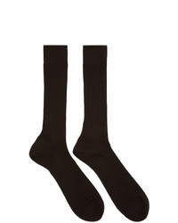 dunkelbraune Socken von Ermenegildo Zegna