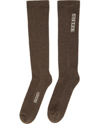 dunkelbraune Socken von Rick Owens DRKSHDW