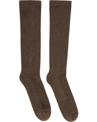 dunkelbraune Socken von Rick Owens DRKSHDW