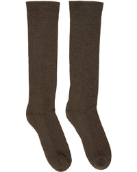 dunkelbraune Socken von Rick Owens
