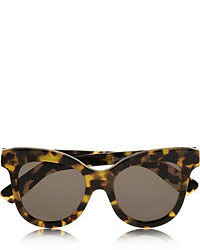 dunkelbraune Sonnenbrille mit Leopardenmuster