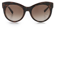 dunkelbraune Sonnenbrille mit Leopardenmuster von Gucci