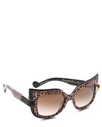 dunkelbraune Sonnenbrille mit Leopardenmuster von Karlsson