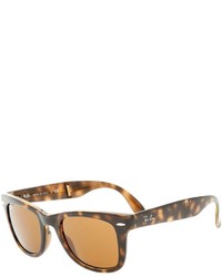 dunkelbraune Sonnenbrille mit Leopardenmuster von Ray-Ban