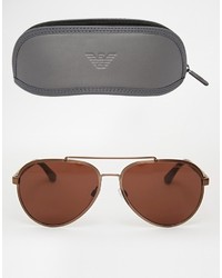 dunkelbraune Sonnenbrille von Emporio Armani