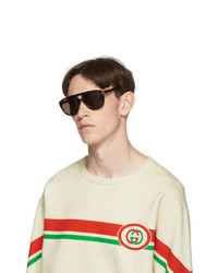 dunkelbraune Sonnenbrille von Gucci