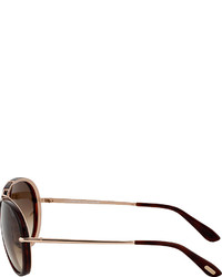 dunkelbraune Sonnenbrille von Tom Ford