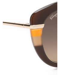 dunkelbraune Sonnenbrille von Salvatore Ferragamo