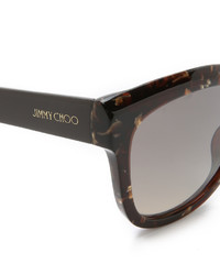 dunkelbraune Sonnenbrille von Jimmy Choo