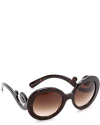 dunkelbraune Sonnenbrille von Prada