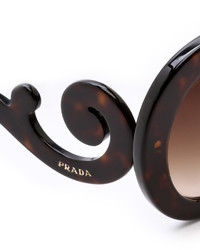dunkelbraune Sonnenbrille von Prada