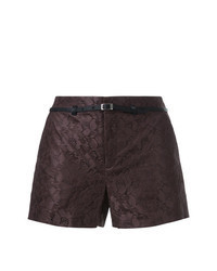 dunkelbraune Spitzeshorts