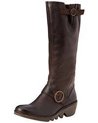 dunkelbraune Stiefel von Fly London