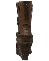 dunkelbraune Stiefel von Mustang